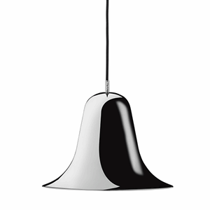 Verner Panton Pantop Pendelleuchte Schwarz Chrom