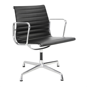 Vitra Aluminium EA 108 Bürostuhl mit Drehgelenk Schwarz/ Chrom