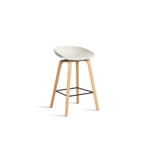HAY AAS32 Barhocker H65 Eiche/Stahl/Melange Creme