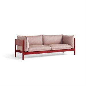HAY Arbour 3-Sitzer Sofa Rot /Re-Wool 648