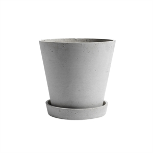 HAY Flowerpot mit Untertasse XL Grau