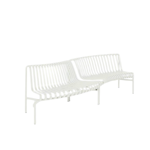 HAY Palissade Park Dining Bank In/Out Beginner 2er Weiß Creme