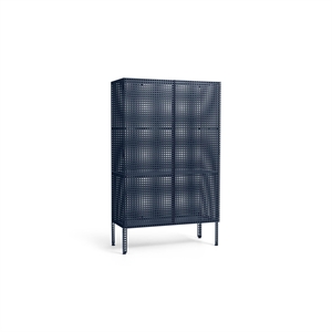 HAY Perforated Cabinet Groß Stahlblau