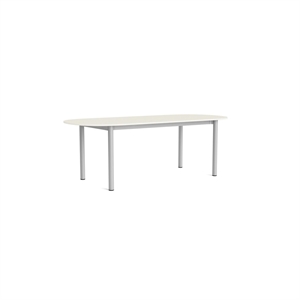 HAY Annex Länglicher Esstisch L220 Baumwollcreme/ Aluminium