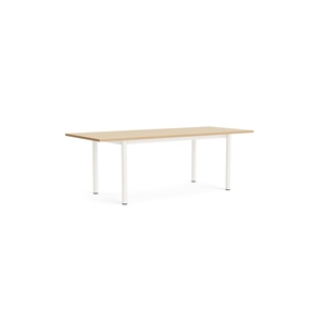 HAY Annex Overhang Esstisch L220 Lackierte Weiß/Creme