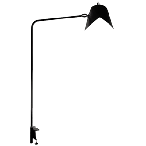 Serge Mouille Simple Agrafée Schreibtischlampe Schwarz