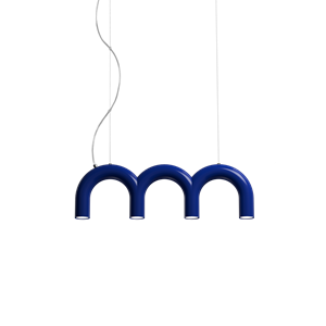 Oblure Arch Triplette Pendelleuchte Blau