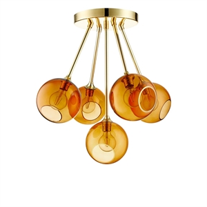 Design by Us Ballroom Molecule Deckenleuchte Bernstein/Gold