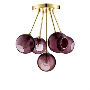 Design by Us Ballroom Molecule Deckenleuchte Purple Rain/Gold