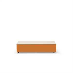 Established & Sons Bloc Couchtisch mit Schublade L120 Grau/Gebranntes Orange/Blassgrau