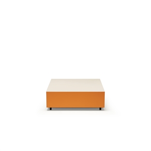 Established & Sons Bloc Couchtisch mit Schublade L85 Grau/Gebranntes Orange/Blassgrau