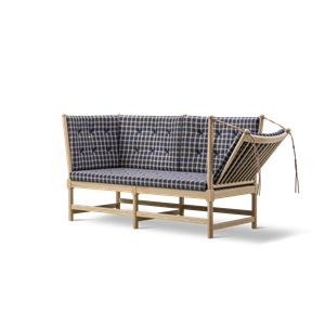 Fredericia Furniture The Spoke-Back Sofa M. Klappe Rechts inkl. Knöpfe Eiche geseift/Cortil 53932