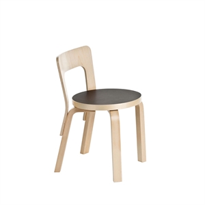 artek N65 Kinderstuhl Schwarz Linoleum
