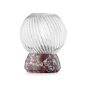 Design By Us Twist Of Marble Kerzenständer Burgunder/ Klar