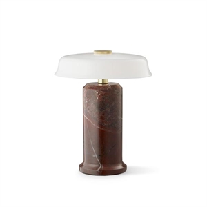 Design By Us Trip Nr. 2 Tragbare Lampe, Burgunder Marmor/Glänzender Opal