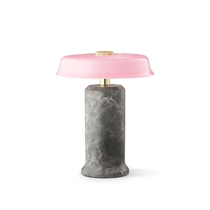 Design By Us Trip No. 2 Tragbare Lampe, Silber Marmor/Rose