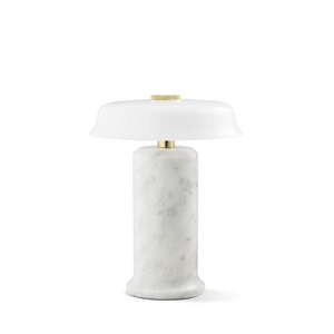 Design By Us Trip Nr. 2 Tragbare Lampe Carrara-Marmor/Glänzender Opal