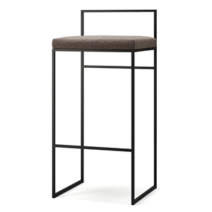 Department Barhocker mit Rückenlehne 90 cm Schwarz/Coastal Shale