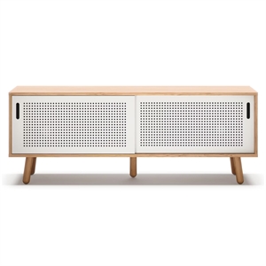 Department Ray TV-Bank 150 cm Eiche/ Weiß