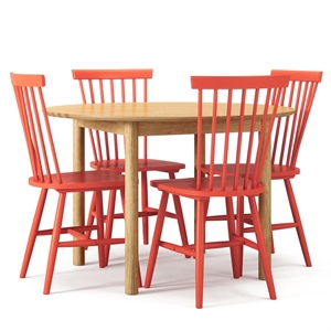 Department Wood Esstisch-Set Eiche/ Orange