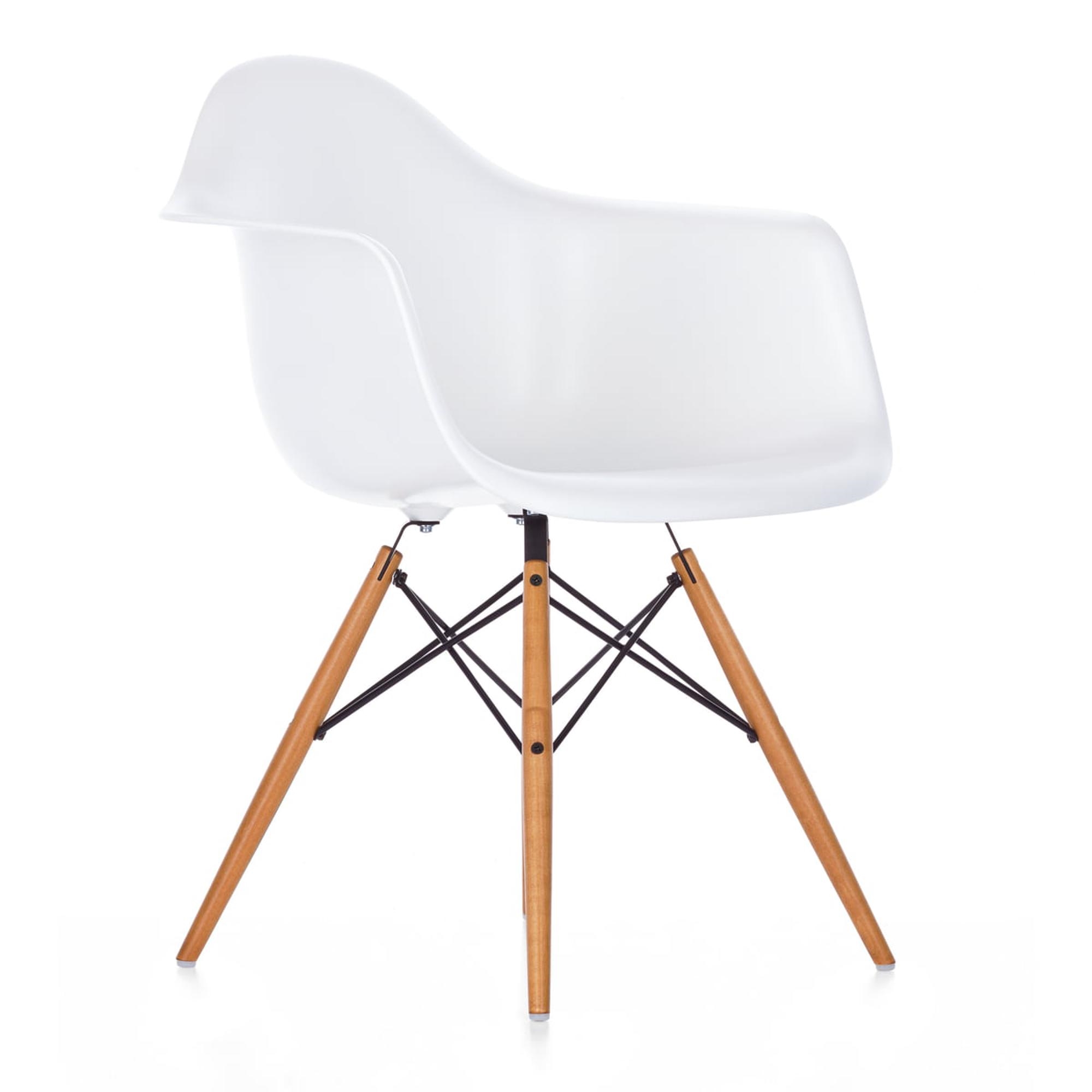 Rimpelingen Verspreiding Dubbelzinnig Vitra Eames Plastic DAW Dining Chair Weiß/ Goldahorn - Kauf hier!
