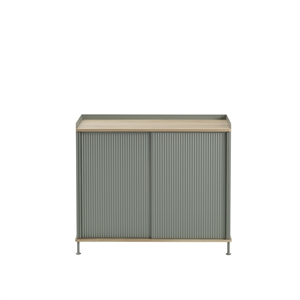 Muuto Enfold Anrichte Hoch Eiche/Staubiges Grün