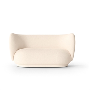 Ferm Living Rico Sofa 2-Sitzer Wolle Boucle Off-white