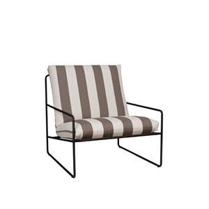 Ferm Living Desert 1-Sitzer-Sofa Stripe Black/Chocolate