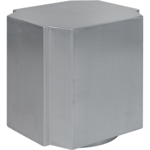 Louise Roe Funki 01 Hocker, Gebürstet Aluminium