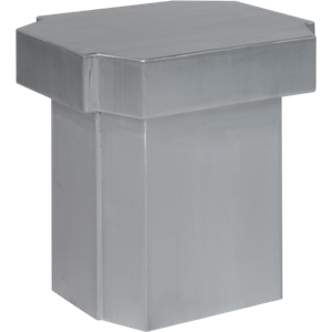 Louise Roe Funki 02 Hocker, Gebürstet Aluminium