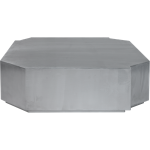 Louise Roe Funki Couchtisch, quadratisch, Gebürstet Aluminium