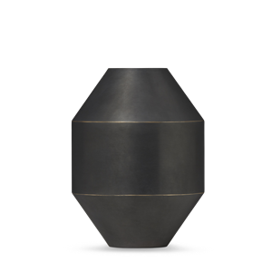 Fredericia Furniture Hydro Vase H20 cm Schwarz Oxidiertes Messing