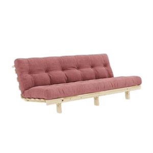 Karup Lean Schlafsofa mit Alpha Matratze 130x200 Sorbet Rosa/Raw