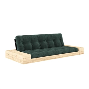 Karup Base Schlafsofa mit Seitenkasten und 5-lagiger Matratze Black Night/Seaweed