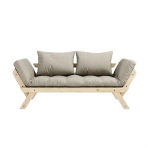 Karup Bebop Sofa mit 4-lagiger Matratze 914 Leinen/Roh