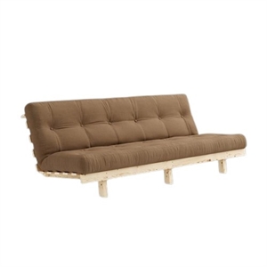 Karup Lean Schlafsofa mit Alpha Matratze 130x200 Mocca/Raw