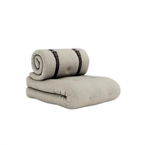 Karup Schnallen-Sessel mit Matratze und Gurt 914 Leinen/ Braun