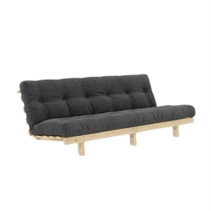 Karup Lean Schlafsofa mit Alpha Matratze 130x200 Anthrazit/Roh