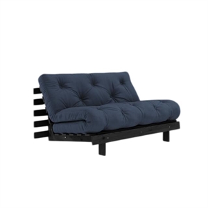 Karup Roots Schlafsofa mit Roots Matratze 140x200 Marineblau/Schwarz Lackiert