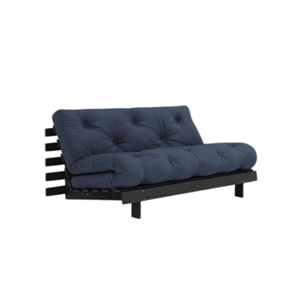 Karup Roots Schlafsofa mit Roots Matratze 160x200 Marineblau/Schwarz Lackiert
