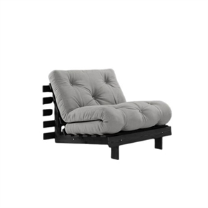 Karup Roots Schlafsofa mit Matratze 90x200 Schwarz Nacht/ Grau