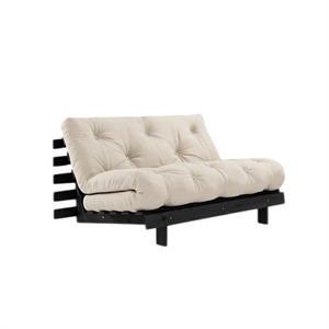 Karup Roots Schlafsofa mit Roots Matratze 140x200 Beige/ Schwarz Lackiert