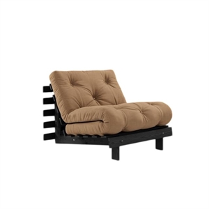 Karup Roots Schlafsofa mit Matratze 90x200 Schwarz/Mokka