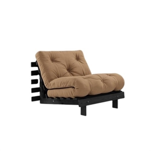 Karup Roots Schlafsofa mit Matratze 90x200 Schwarz/Mokka