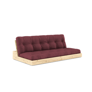 Karup Design Lampensockel -Schlafsofa mit 5-lagiger Matratze, Klar/Bordeaux