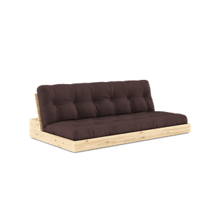 Karup Design Lampensockel Schlafsofa mit 5-Lagen-Matratze, Klar/ Braun