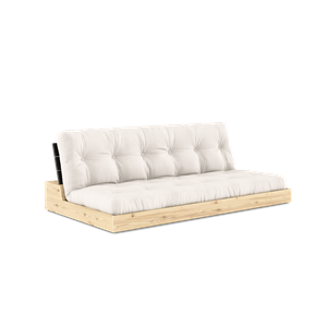 Karup Design Lampensockel Schlafsofa mit 5-lagiger Matratze, Nachtschwarz/Natur