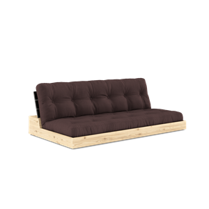 Karup Design Lampensockel Schlafsofa mit 5-lagiger Matratze, Nachtschwarz/ Braun