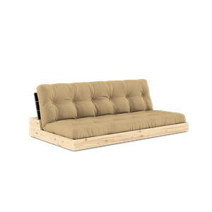 Karup Design Lampensockel Schlafsofa mit 5-lagiger Matratze, Nachtschwarz/ Beige