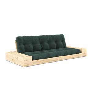 Karup Design Lampensockel Schlafsofa mit Seitenkasten und 5-lagiger Matratze, Klar/Algen